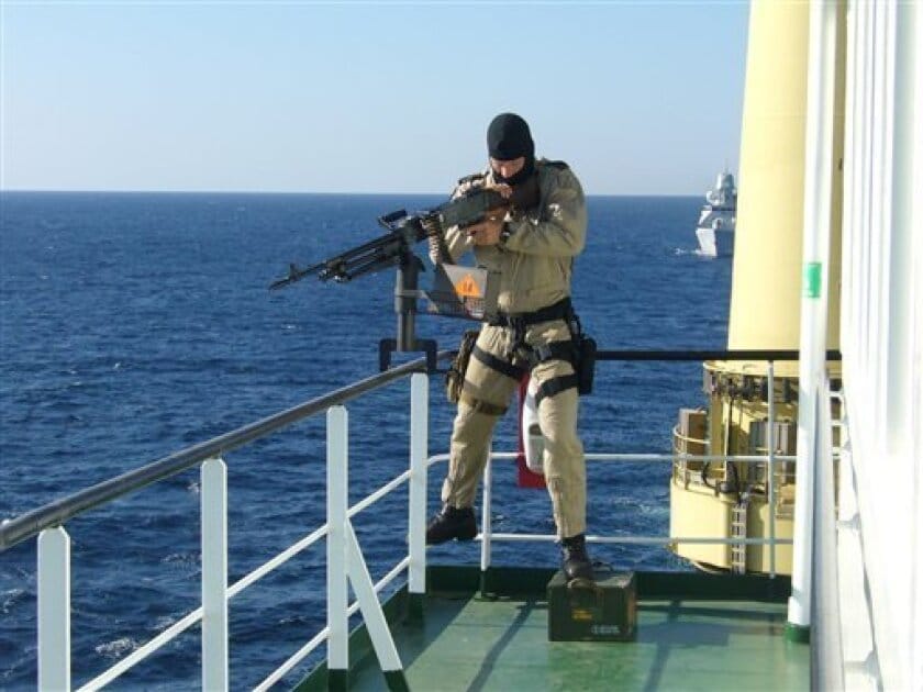 Armed guards on Cyprus registered ships