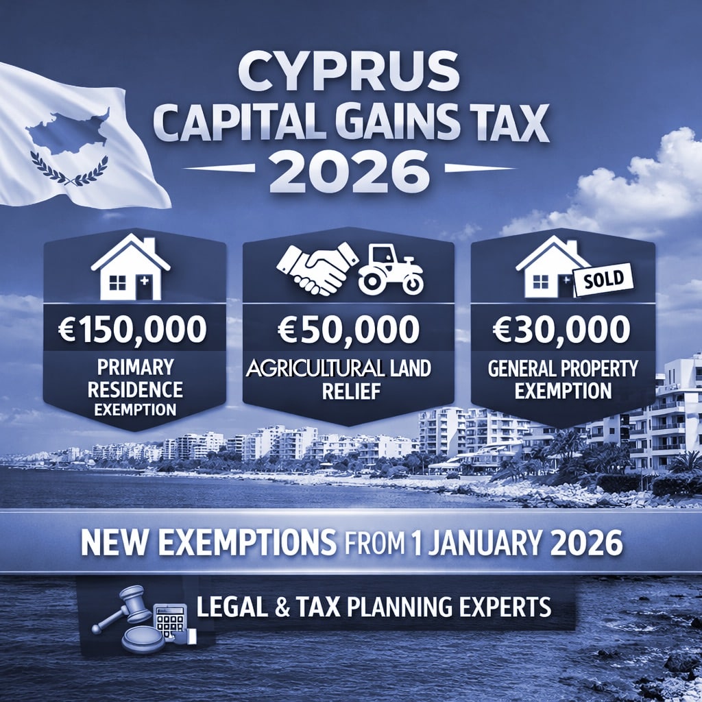 Cyprus Capital Gains Tax 2026: New Property Exemptions - Chambers & Co